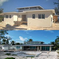 Fenêtre coulissante moderne en PVC résistante aux ouragans pour les régions côtières des Bahamas, double vitrage trempé, insonorisée, anti-éclaboussures de sel - En promotion