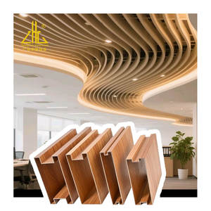 Profilé carré en aluminium à grain de bois 50x50 moderne pour intérieur/extérieur, lamelles de façade en aluminium pour revêtement de plafond/mur - Product Image 2