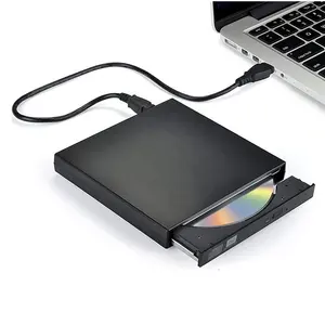 CD DVD Drive Eksternal, USB 2.0 Ramping Portabel Eksternal CD-RW Drive DVD-RW Burner Penulis Player untuk Laptop Notebook PC Desktop Dll