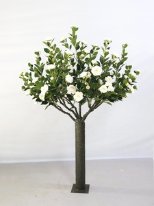 Árbol de Cerezo Artificial <span class=keywords><strong>con</strong></span> Luces LED, Decoración Alta para Exteriores, Centro de Mesa Rojo, Maceta Blanca - Product Image 4
