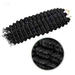 Prix bas, vente en gros, très demandé : <span class=keywords><strong>Cheveux</strong></span> ondulés profonds pour femmes, 20 pouces, 100g, 1 brin/paquet, en fibres haute température - Product Image 3