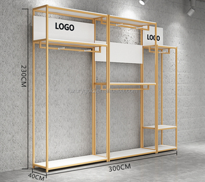 Espositore Stand per Abbigliamento con Logo Personalizzato, Appendiabiti in Metallo Nero per Negozio di Moda, Scaffalature per Vestiti da Uomo e Bambino per Boutique - Product Image 2