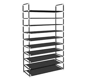 10 נעלי Tier Rack ארגונית גבוה נעל אחסון עבור ארונות שאינו ארוג בד מתכת חסון נעל מדף מגדל ארון לכניסה