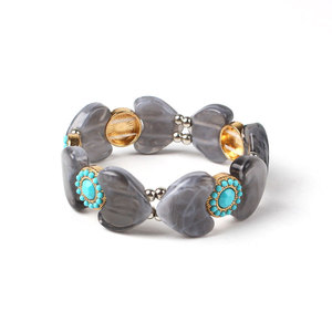 Hot Selling Trendy HR Brand SZ-016 <b>Charm</b> Bracelet Handmade Colorful Stretch Unisex Amber Bead Simple Bracelet - Product Image 5