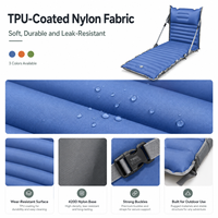 Matelas de camping gonflable réglable en TPU et nylon, imperméable et portable, pour tente, stade et activités de plein air