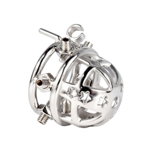 2022 Wholesale Stainless Steel Adjustable Screw Spiked Chastity Cock Cage BDSM Sex Toy Male - Product Image 3