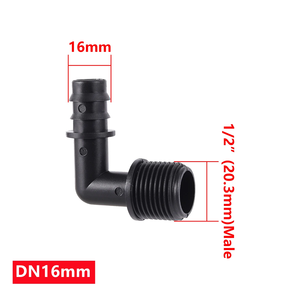 1/2 inch chủ đề để dn16mm barb nối khuỷu tay TEE thẳng nhỏ giọt tưới Ống doanh cho micro-phun tưới nước - Product Image 3
