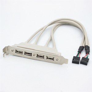 สายเคเบิลทองแดงต่อขยายด้านหลัง 4 พอร์ต USB 2.0 สำหรับการเดินสาย I/O ของแชสซีโดยไม่ต้องใช้ปลั๊ก - Product Image 2