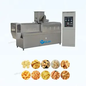 Frying Puffed Snacks Processing Line Factory Fried Snacks Machine Extruder