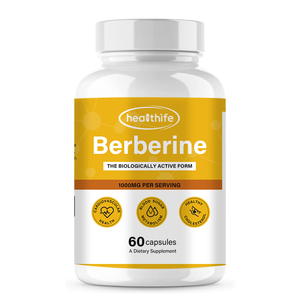 Healthife OEM integratore naturale di berberina 500mg/60capsule/flacone berberina HCL capsule - Product Image 1
