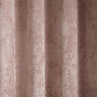 Rideaux occultants de luxe en velours givré rose doré à œillets, texturés et embossés, pour salon et chambre à coucher