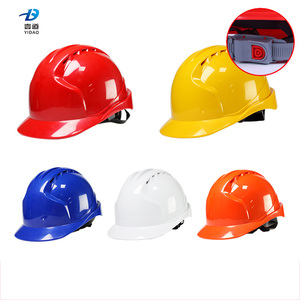 En stock, casque de sécurité ventilé en plastique ABS HDPE, casque de travail pour les ouvriers du bâtiment, casque de sécurité pour atelier industriel - Product Image 3
