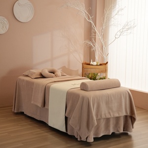 Couvre-lit <span class=keywords><strong>de</strong></span> spa kaki Couvre-lit <span class=keywords><strong>de</strong></span> <span class=keywords><strong>massage</strong></span> en tissu velours cristal Ensemble <span class=keywords><strong>de</strong></span> draps <span class=keywords><strong>de</strong></span> lit à cils - Product Image 3