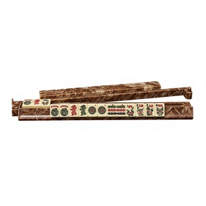 Apeco – Supports de Mahjong Américains en Acrylique Personnalisés, Design Moderne Luxe Écaille de Tortue/Marbre Blanc, Forme Coquillage, 17,5 pouces, Portables - Product Image 4