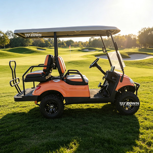Voiturette de golf 4 places à quatre roues motrices de qualité supérieure, personnalisée en usine, couleur or. Achetez maintenant, livraison rapide, vente en gros. - Product Image 1