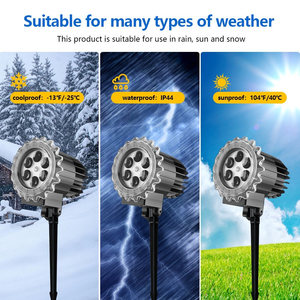 ไฟฉายโปรเจคเตอร์ LED สำหรับฮาโลวีน แบบกันน้ำสำหรับใช้งานกลางแจ้ง พร้อมเสาปักพื้นและลวดลาย 3 มิติ สำหรับตกแต่งสวน สนามหญ้า และงานปาร์ตี้ - Product Image 3