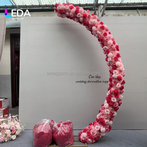 LEDA Wedding Decoration Custom Pink Flower <b>Runner</b> for Chandelier Stand Decorative Flower for Events Decor - Product Image 1