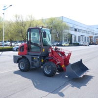 Chargeur frontal compact agricole ZL08 diesel mini 1 tonne avec attache rapide, garantie 1 an, composants principaux : pompe et boîte de vitesses