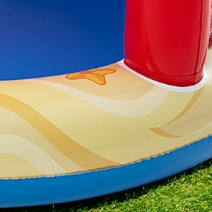 Piscine gonflable en PVC en forme de crabe avec auvent et arroseur, 41*31 pouces, couleur rouge, pour les enfants, pour jouer en extérieur ou dans la piscine - Product Image 6