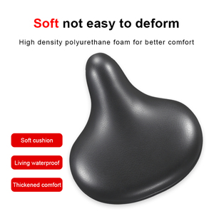 KEREACHY Design personnalisé en usine <span class=keywords><strong>selle</strong></span> <span class=keywords><strong>de</strong></span> vélo électrique en cuir PVC super large et épais coussin <span class=keywords><strong>de</strong></span> siège imperméable et confortable - Product Image 4