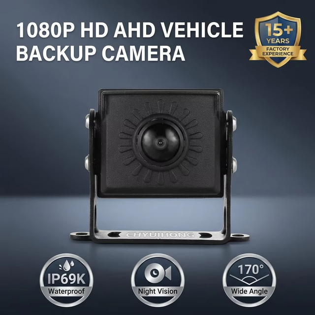1080P AHD Truck Bus Backup Camera 170° Wide Angle Star-light Night Vision IP68 Waterproof for Heavy Duty Vehicle Reversing Aid