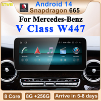 Lecteur multimédia automobile Android 14 CNSTWE Qualcomm 665 12,3 pouces GPS DSP Caméra de recul pour Mercedes-Benz Classe W447 Sans fil