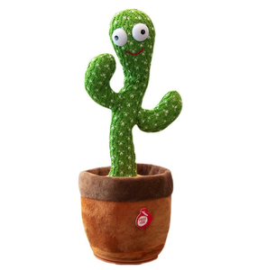 かわいいダンスサボテンクマ32 cmスーパーソフトぬいぐるみクリスマスツイストポール回転誕生日PPコットンパッケージOPPバッグ - Product Image 1