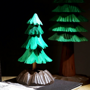 Decorazioni Natalizie Artigianali in <span class=keywords><strong>Resina</strong></span>, Piccoli Ornamenti Intagliati a Mano: Pino, Pupazzo di Neve, Babbo Natale, Renna, Decorazioni in Legno Massiccio per Atmosfera Festiva - Product Image 5