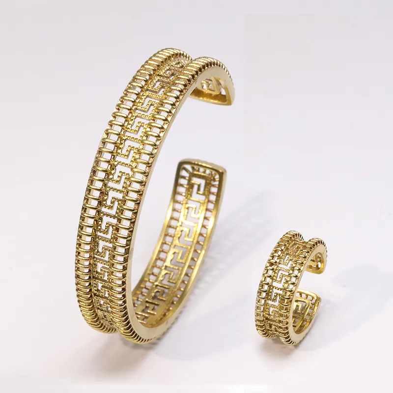 Gsy fabricante de jóias de bronze indiano personalizado design de moda oem oed bangle e anéis