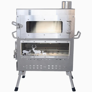 Horno de Leña Grande de Acero Inoxidable, Estufa Multifuncional para Acampar, Estufa Resistente para Hornear al Aire Libre, para Calefacción Exterior - Product Image 1