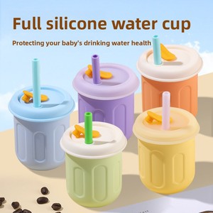 Vaso de Entrenamiento con Pajita de Silicona para Bebés, Material de Grado Alimenticio, Antiderrames y Resistente a Caídas, Vaso Portátil para Beber Agua - Product Image 2