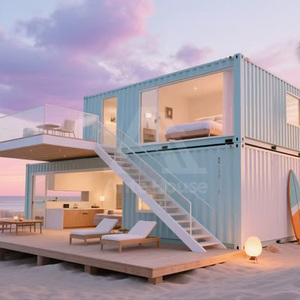 Villa conteneur créative et populaire à deux étages, détachable, mobile, préfabriquée, modulaire, design résidentiel moderne, <span class=keywords><strong>construction</strong></span> en acier - Product Image 6