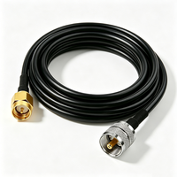 Kabel Koaksial SMA Male ke UHF Male PL259 RG58 50 Ohm Pigtail Jumper untuk Ekstensi Antena Radio Ham CB OEM