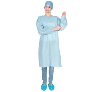 Uniforme de clinique imperméable jetable, robe étanche Cpe Pp Pe, vêtements d'hôpital et de chirurgie, fournitures médicales, 50 pièces