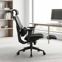 Chaise de bureau ergonomique moderne en gros avec appui-tête et accoudoirs réglables 4D, chaise exécutive en maille pour usage domestique