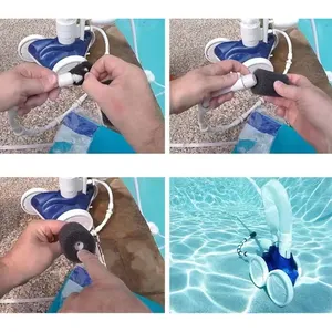 6 piezas de repuesto de cepillos de manguera para limpiador de piscinas <span class=keywords><strong>Polaris</strong></span> 180 280 360, esponja de limpieza para el suelo, paredes, escalones y áreas de la piscina - Product Image 4