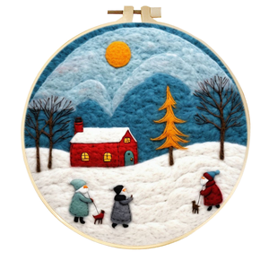 Xixi Brand Wool Needle Felting <b>Embroidery</b> Set for Beginners Sewing & Weaving Toy with Flower Design Shape Includes Plastic <b>Frame</b> - Product Image 1