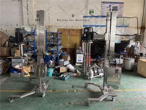 High <b>Shearing</b> Industrial Stainless Steel <b>Hydraulic</b> Electric Gear Motor Rise and Fall Emulsifier Homogeneous Churn Butter Churn - Product Image 3