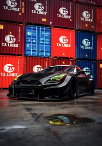 Kit de carrocería ancha para Nissan <span class=keywords><strong>GTR</strong></span> R35 Upgrade LB V3 estilo parachoques delantero falda lateral capó del motor alerón del parachoques trasero - Product Image 2