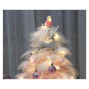 Z1407 Décoration d'intérieur Oiseaux artificiels <span class=keywords><strong>Plume</strong></span> <span class=keywords><strong>rose</strong></span> <span class=keywords><strong>Arbre</strong></span> de Noël - Product Image 4