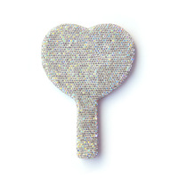 Bling Bling Diamant Miroir De Maquillage Coeur De Luxe Brillant Diamant Miroir Cosmétique Princesse Miroir De Poche