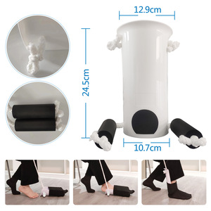 Vente directe usine OEM transfrontalier CWQ002 Aide à l'enfilage des chaussettes pour personnes âgées et femmes enceintes - Pas besoin de s'incliner, conception à cordon de traction - Product Image 1