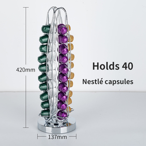 Support rotatif de 40 dosettes de café avec <span class=keywords><strong>capsules</strong></span> <span class=keywords><strong>Nespresso</strong></span> OriginalLine - Product Image 2