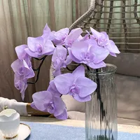 Fleurs artificielles hydratantes Phalaenopsis au toucher réel, décorations de mariage, fausses orchidées papillon, fleurs pour fêtes, décoration florale pour la maison
