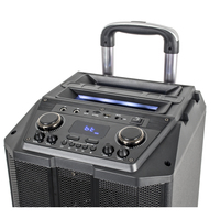 MIC kare dans ucuz açık DJ ahşap süper bas tek 12 inç hareketli Bt kablosuz USB amplifikatör parti ses hoparlör