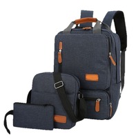 Ensemble de 3 sacs à dos pour ordinateur portable rouge, nouveau sac à dos scolaire et de voyage avec sac bandoulière et pochette, sac à dos professionnel pour ordinateur pour hommes et femmes