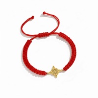 Bracelet en acier inoxydable avec nœud de sorcière, tressé à la main, cadeau d'amitié porte-bonheur en corde rouge pour couple