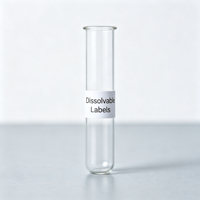 Étiquettes personnalisées de laboratoire, solubles dans l'eau, faciles à retirer, sans résidus, pour tubes à essai en verre et verrerie de laboratoire