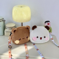Produit phare : Sac à dos en peluche personnalisé de 20 cm, sac à dos mignon en forme d'ours, couleur blanche, sacs à dos en peluche pour enfants
