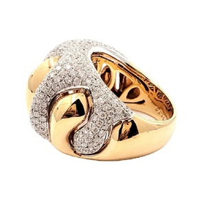 HongKong Luxury Design Pave Setting 18k Yellow Gold Natural Diamond Fine Jewelry Eternity Cocktail Fancy Wedding Ring for Women - Product Image 3